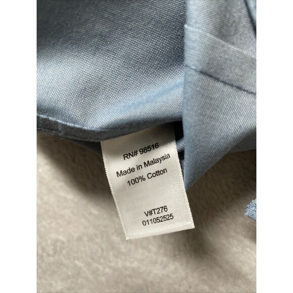 Coldwater Creek Wrinkle Free Big Button Shirt XL 18 Blue Collared Long Sleeve - Picture 8 of 9